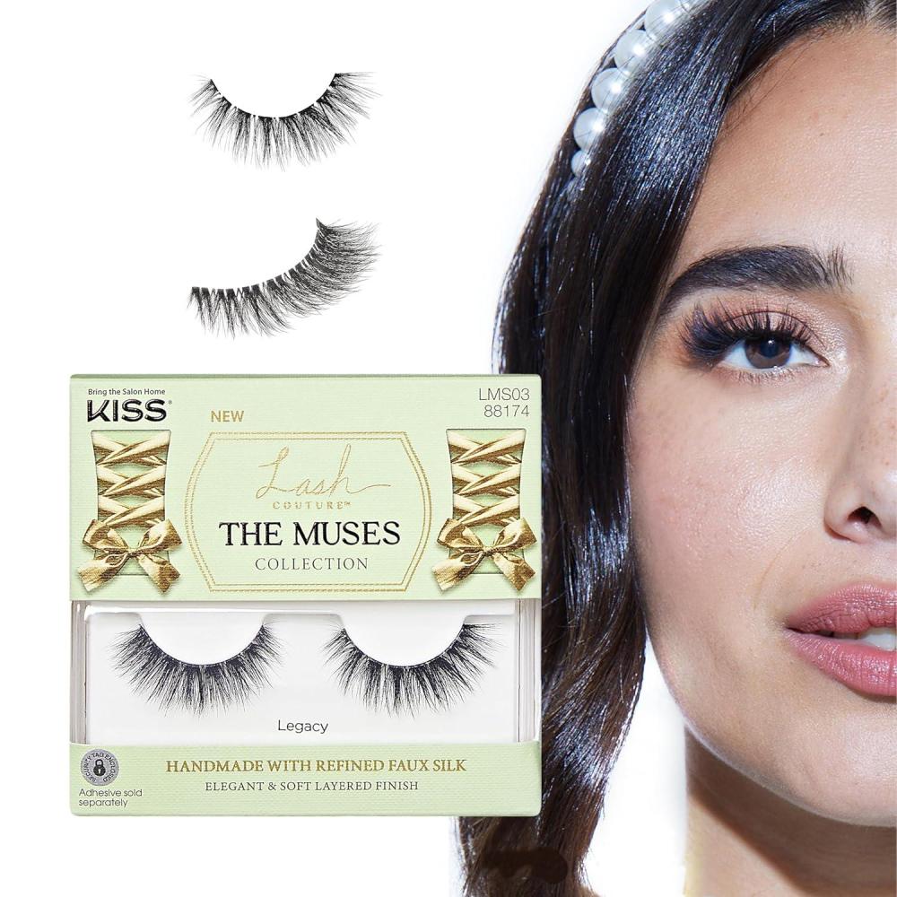 imageKISS The Muses False Eyelashes Legacy 12mm Includes 1 Pair Easy to Apply Reusable Lash ClustersLegacy