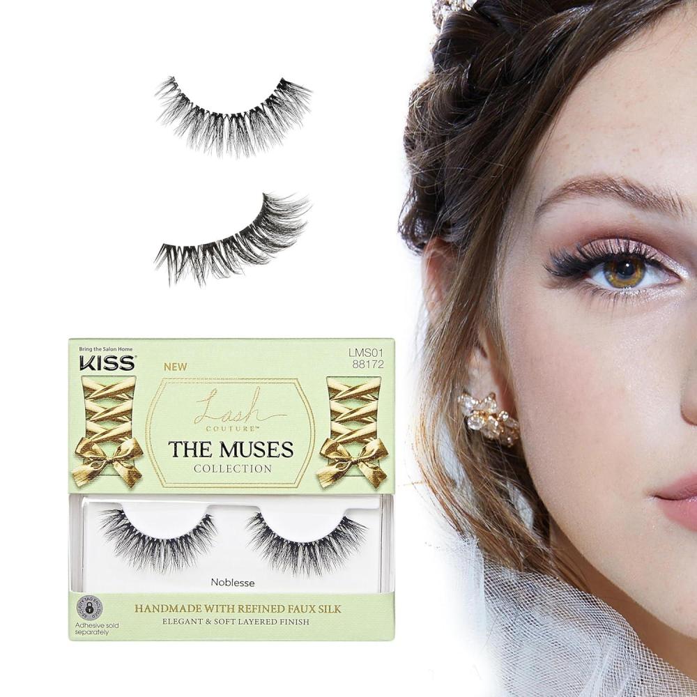 imageKISS The Muses False Eyelashes Legacy 12mm Includes 1 Pair Easy to Apply Reusable Lash ClustersNoblesse