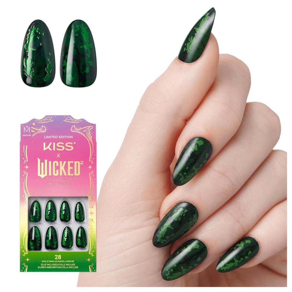 imageKISS X WICKED FOR GOOD Press On Nails Glow With Glinda Purple Short Oval Waterproof Chip Proof Smudge Proof 28 Fake Nails Pink Gel Nail Glue 2g Mini Nail File ampamp Manicure StickMy Future Is Unlimited