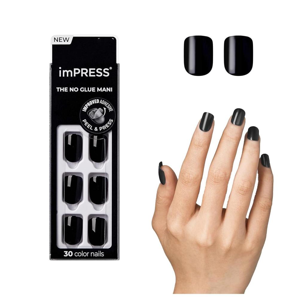 imageKISS imPRESS Color PressOn Manicure Gel Nail Kit PureFit Technology Short Length Taupe Prize PolishFree Solid Color Mani Includes Prep Pad Mini File Cuticle Stick and 30 Fake Nails33 Piece Set