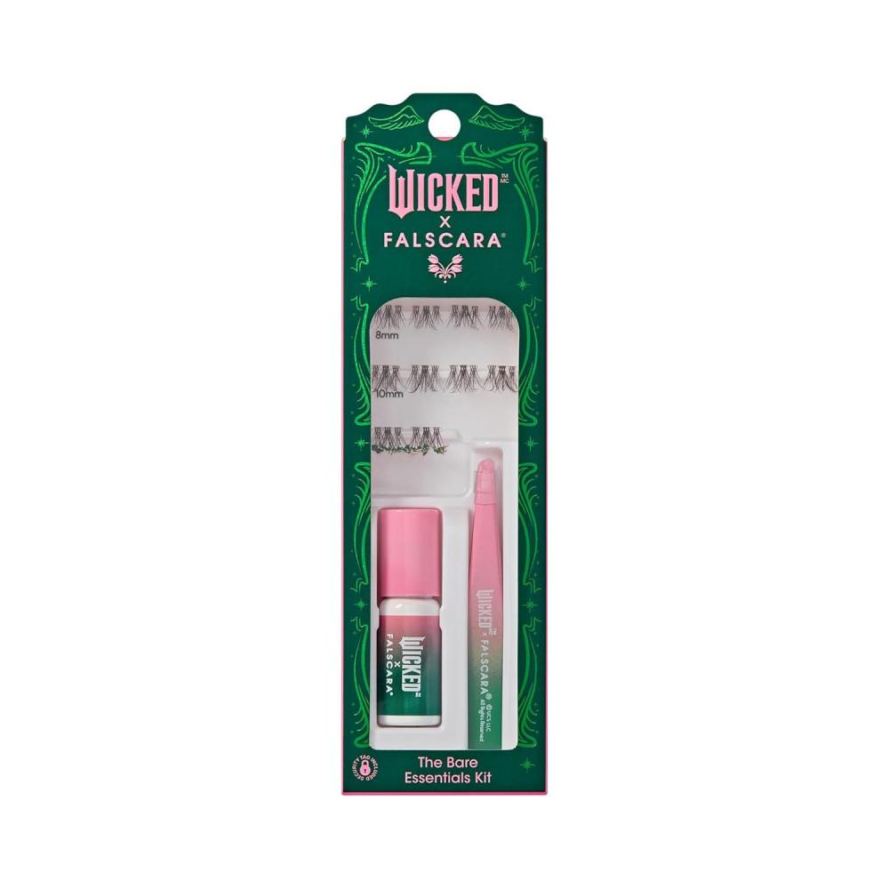 imageWICKED X FALSCARA False Eyelashes Lash Extension Kit Normal is Overrated 10 Lash Clusters 8mm10mm Medium Volume Yellow ampamp Purple Glitter Mini Bond Green ampamp Pink Mini ApplicatorShes So Good