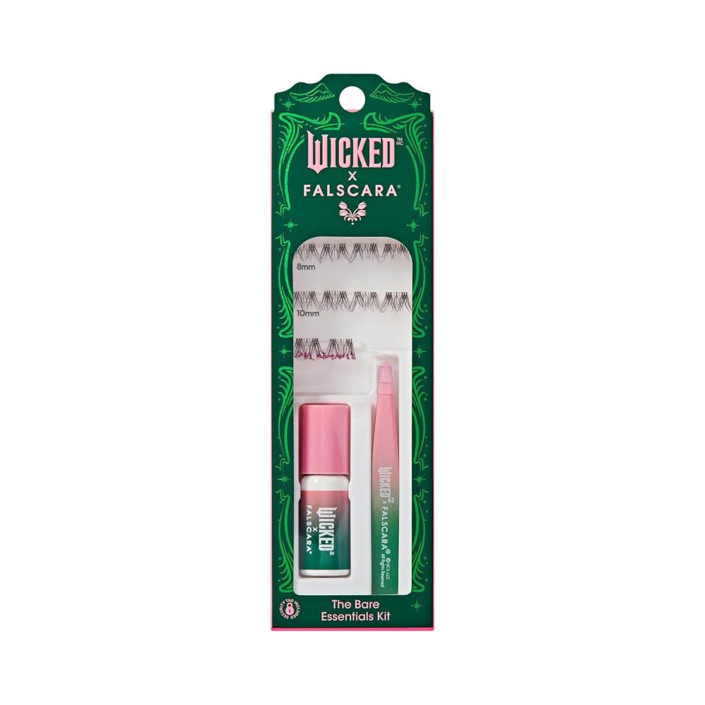 imageWICKED X FALSCARA False Eyelashes Lash Extension Kit Normal is Overrated 10 Lash Clusters 8mm10mm Medium Volume Yellow ampamp Purple Glitter Mini Bond Green ampamp Pink Mini ApplicatorRejoicify