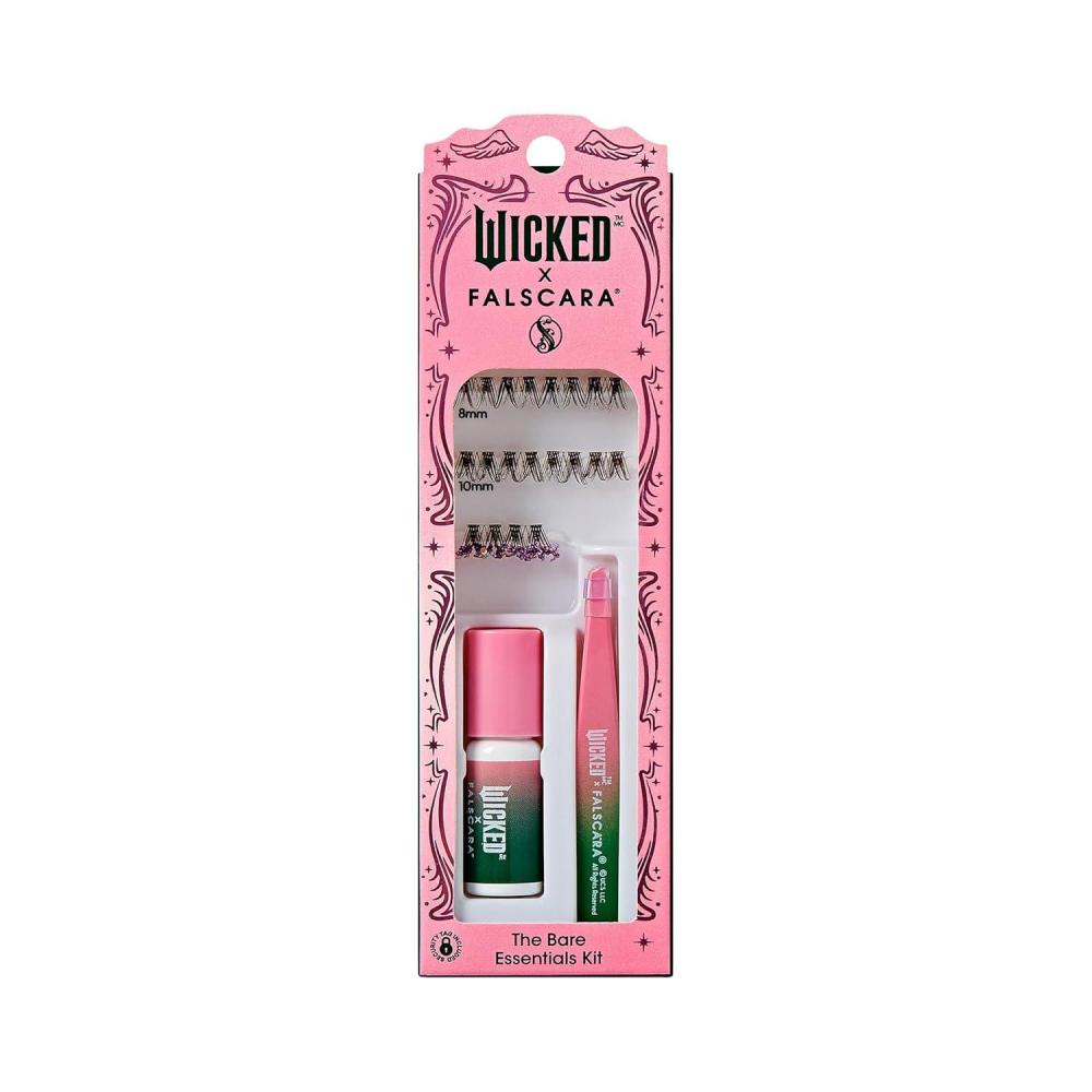 imageWICKED X FALSCARA False Eyelashes Munchkinland 8mm10mm Natural Volume Multicolored Glitter Lash Extension Kit Includes Mini BOND NET WT 45 G 015 Oz Mini Applicator ampamp 10 Lash ClustersMunchkinland