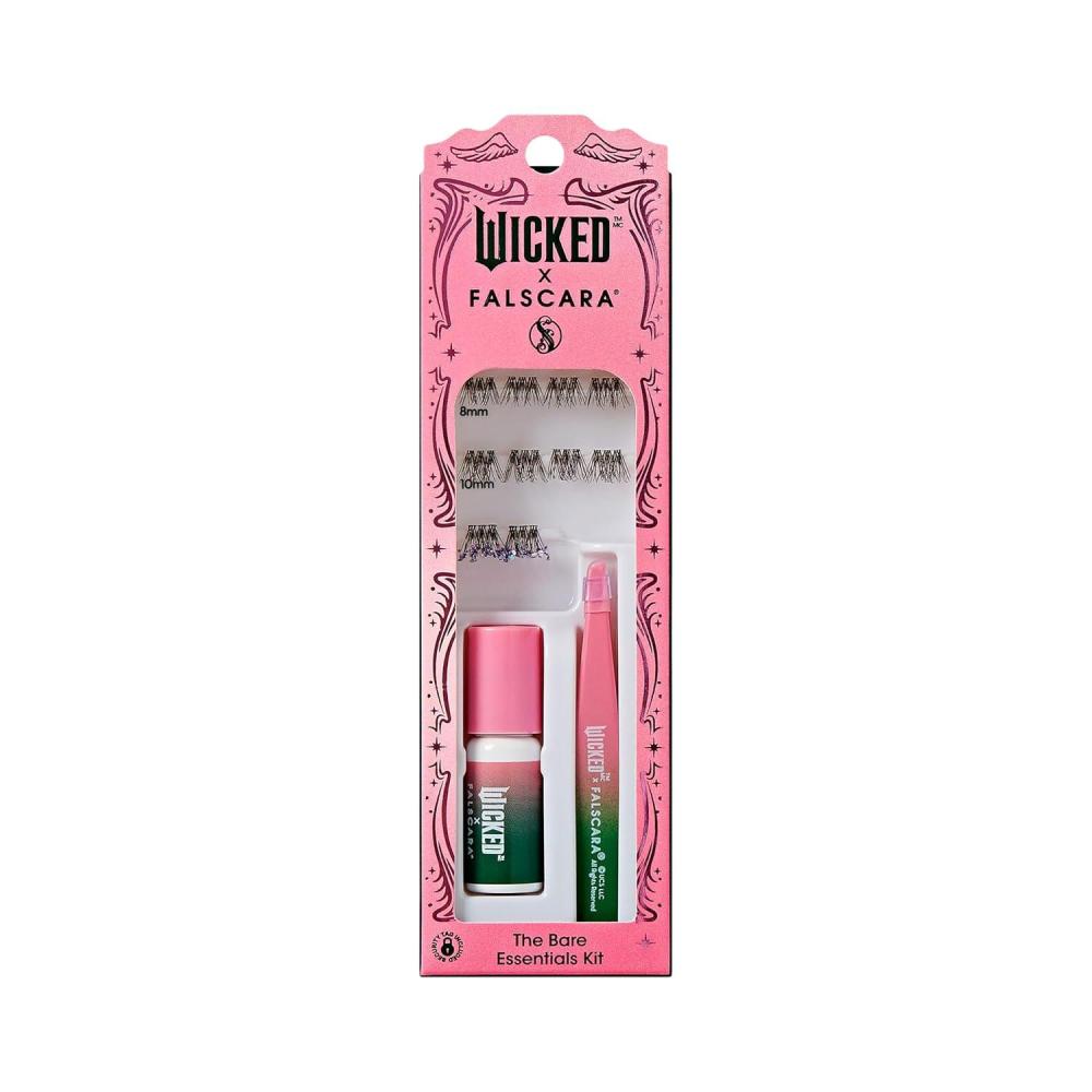 imageWICKED X FALSCARA False Eyelashes Munchkinland 8mm10mm Natural Volume Multicolored Glitter Lash Extension Kit Includes Mini BOND NET WT 45 G 015 Oz Mini Applicator ampamp 10 Lash ClustersDarlingest