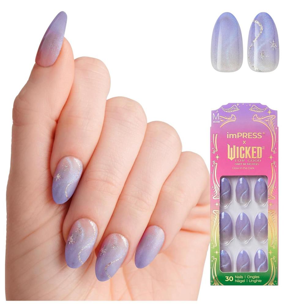 imageimPRESS X WICKED FOR GOOD Press On Nails Living in a Dream Purple Medium Coffin New Improved Adhesive Up To 10 Day Hold Includes 30 Fake Nails 1 Prep Pad 1 Manicure Stick 1 Mini FileLiving in a Dream