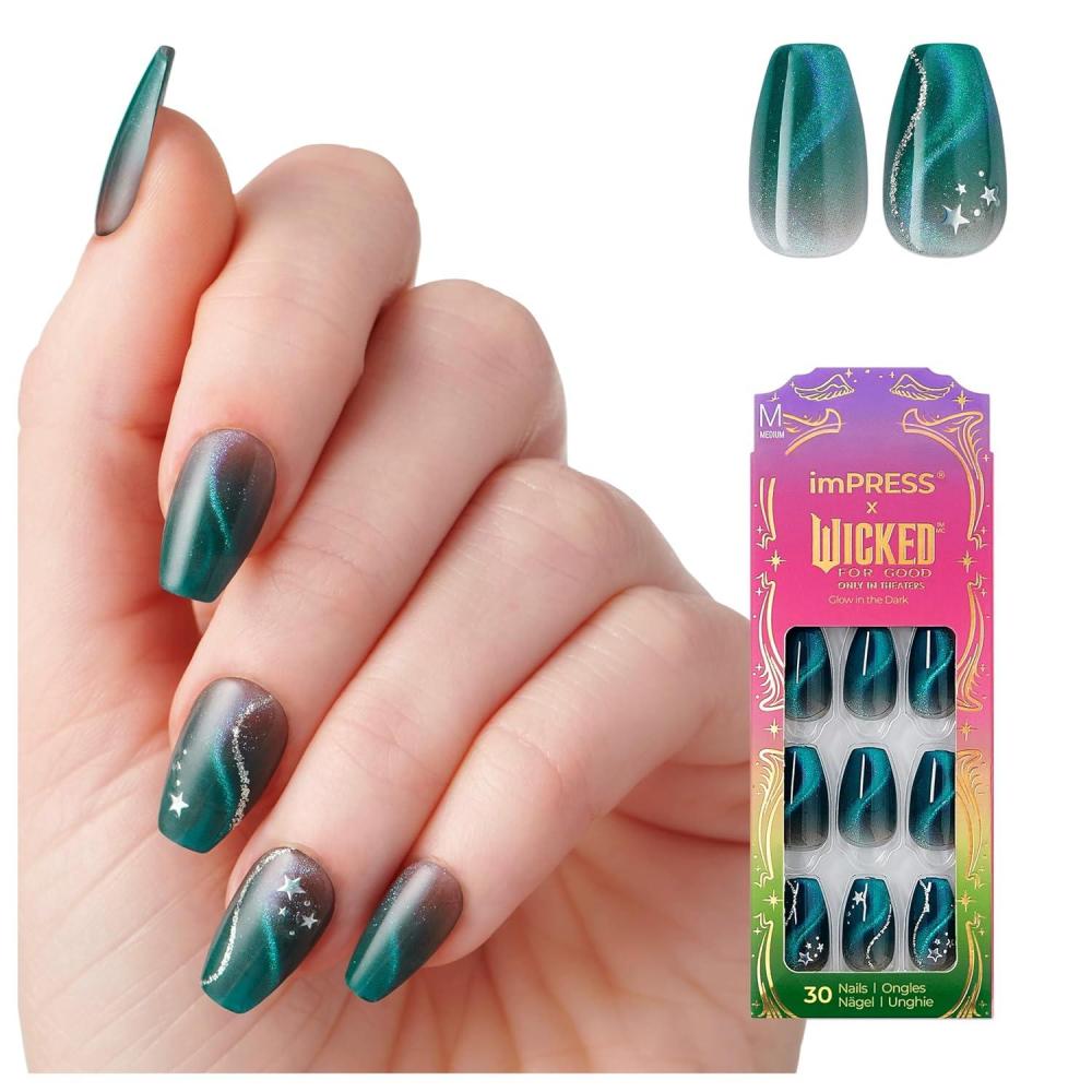 imageimPRESS X WICKED FOR GOOD Press On Nails Living in a Dream Purple Medium Coffin New Improved Adhesive Up To 10 Day Hold Includes 30 Fake Nails 1 Prep Pad 1 Manicure Stick 1 Mini FileUnleash Your Magic