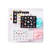 KISS Broadway Little Diva Nail Art Kit, Safe On Natural Nails, Mom Approved, Over 250 Nail Stickers, 48 Ready-To-Wear Petite Fake Nails & 48 Press-On Adhesive Tabs(Multi-colored)