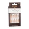 KISS Classy, Press On Nails, Nail glue included, ‘Highlights’, French, Medium Size, Almond Shape, Includes 30 Nails, 2g glue, 1 Manicure Stick, 1 Mini File(Gorgeous)
