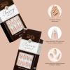 KISS Classy, Press On Nails, Nail glue included, ‘Highlights’, French, Medium Size, Almond Shape, Includes 30 Nails, 2g glue, 1 Manicure Stick, 1 Mini File(Highlights)