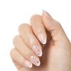 KISS Classy, Press On Nails, Nail glue included, ‘Highlights’, French, Medium Size, Almond Shape, Includes 30 Nails, 2g glue, 1 Manicure Stick, 1 Mini File(Prevailing)