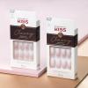 KISS Classy, Press On Nails, Nail glue included, ‘Players’, White, Short Size, Oval Shape, Includes 28 Nails, 2g glue, 1 Manicure Stick, 1 Mini File(Long (Pack of 2))