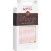 KISS Classy, Press On Nails, Nail glue included, ‘Players’, White, Short Size, Oval Shape, Includes 28 Nails, 2g glue, 1 Manicure Stick, 1 Mini File(Medium (Pack of 2))