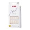KISS Gel Fantasy Press On Nails, Nail glue included, ‘Bookworm’, Off White, Short Lenth, Almond Shape, Includes 28 Nails, 2g Glue, 1 Manicure Stick, 1 Mini File, 1 Adhesive Tab(Short)