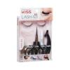 KISS Lash 11 False Eyelashes, ‘Effortless’, 12 mm, Includes 1 Pair Of Eyelash, Measuring Tool, Scissors, Lash Adhesive, Applicator, Mirror, Contact Lens Friendly, Easy to Apply, Reusable Strip Lashes(Black)