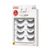 KISS Lash Couture Faux Mink False Eyelashes Multipack, ‘Jubilee’, 10mm, Multiple Lengths, Reusable, Cruelty Free, Vegan, Exclusive Knot-Free Lash Band, 4 Pairs(Jubilee)