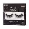 KISS Lash Couture Matte Black Faux Mink Collection False Eyelashes, 14 mm, 3D Volume, Soft & matte Finish, Plush Effect, Easy to Apply, Reusable, 1 Pair Fake Lashes, Style ‘Matte Silk’