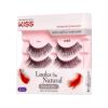 KISS Looks So Natural False Eyelashes Double Pack, Lightweight & Comfortable, Tapered End Technology, Reusable, Cruelty-Free, Contact Lens Friendly, Style ‘Flir’, 4 Count (Pack of 1) Fake Eyelashes(Flir)
