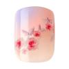 KISS LoveShackFancy x imPRESS Press-On Manicure Limited Edition, Style “Sunkissed Peach” Short Square Pink Press-On Nails, Includes Prep Pad, Mini Nail File, Cuticle Stick, & 30 Fake Nails(Pink)