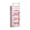 KISS LoveShackFancy x imPRESS Press-On Manicure Limited Edition, Style “Sunkissed Peach” Short Square Pink Press-On Nails, Includes Prep Pad, Mini Nail File, Cuticle Stick, & 30 Fake Nails(Pink)