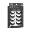 KISS Matte Black, False Eyelashes, ‘Matte Twill’, 14mm, Includes 4 Pairs Of Lashes, Easy to Apply, Reusable Lash Clusters(4 Count (Pack of 1))