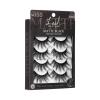 KISS Matte Black, False Eyelashes, ‘Matte Twill’, 14mm, Includes 4 Pairs Of Lashes, Easy to Apply, Reusable Lash Clusters(4 pair (Pack of 1))