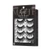 KISS Matte Black, False Eyelashes, ‘Matte Twill’, 14mm, Includes 4 Pairs Of Lashes, Easy to Apply, Reusable Lash Clusters(4 pair (Pack of 1))
