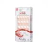 KISS Salon Acrylic Press On Nails, Nail glue included, ‘Sugar Rush’, French, Medium Size, Square Shape, Includes 28 Nails, 2g Glue, 1 Manicure Stick, 1 Mini File(Rumour Mill)