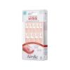 KISS Salon Acrylic Press On Nails, Nail glue included, ‘Sugar Rush’, French, Medium Size, Square Shape, Includes 28 Nails, 2g Glue, 1 Manicure Stick, 1 Mini File(Power Play)