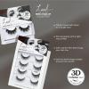 KISS Triple Push-Up, False Eyelashes, ‘Robe’, 12mm, Includes 4 Pairs Of Lashes, Easy to Apply, Reusable Lash Clusters(Babydoll)