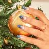 KISS Voguish Fantasy Holiday Press On Nails, ‘Merry Magic’, Navy, Medium Oval, No Damage To Natural Nails, Pink Gel Nail Glue (2g), Mini Nail File, Manicure Stick, & 28 Fake Nails(Merry Magic)
