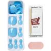 KISS imPRESS Color No Glue Pedi Press-On Toenails, Light Bule, Squoval Shape, Includes 24 Nails, Prep Pad, 1 Manicure Stick, 1 Mini File