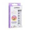 KISS imPRESS Falsies Press On Self Adhesive Eyelashes, 12mm-14mm Natural Volume Press On Lashes, Black, No Glue Needed, Invisible Band, 12 Lash Clusters – Chic(Pack of 2)