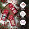 KISS imPRESS Holiday Press On Nails, ‘Be Merry’, Pink, Short Oval, 3D Effect, Improved Super Hold Adhesive, 30 Fake Nails, Prep Pad, Mini Nail File, & Manicure Stick(The Cute List)