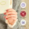 KISS imPRESS Holiday Press On Nails, ‘Be Merry’, Pink, Short Oval, 3D Effect, Improved Super Hold Adhesive, 30 Fake Nails, Prep Pad, Mini Nail File, & Manicure Stick(The Magic)