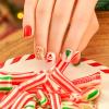KISS imPRESS Holiday Press On Nails, ‘Be Merry’, Pink, Short Oval, 3D Effect, Improved Super Hold Adhesive, 30 Fake Nails, Prep Pad, Mini Nail File, & Manicure Stick(The Magic)