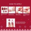 KISS imPRESS Holiday Press On Nails, ‘Be Merry’, Pink, Short Oval, 3D Effect, Improved Super Hold Adhesive, 30 Fake Nails, Prep Pad, Mini Nail File, & Manicure Stick(Mistletoe Kiss)
