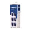 KISS imPRESS No Glue Mani Press On Nails, , ‘Baby why so Blue’, Blue, Short Size, Squoval Shape, Includes 30 Nails, Prep Pad, Instructions Sheet, 1 Manicure Stick, 1 Mini File(Never Too Navy)