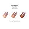 KISS imPRESS No Glue Mani Press On Nails, Color, ‘Champagne Pink’, Pink, Short Size, Squoval Shape, Includes 30 Nails, Prep Pad, Instructions Sheet, 1 Manicure Stick, 1 Mini File
