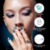 KISS imPRESS No Glue Mani Press On Nails, Color FX, ‘Satellite’, Light Pink, Short Size, Squoval Shape, Includes 30 Nails, Prep Pad, Instructions Sheet, 1 Manicure Stick, 1 Mini File(Levels)