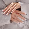 KISS imPRESS No Glue Mani Press On Nails, Premium, ‘Best Life’, Blue, Medium Size, Almond Shape, Includes 30 Nails, Prep Pad, Instructions Sheet, 1 Manicure Stick, 1 Mini File(Visions)