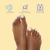 KISS imPRESS No Glue Pedi Press-On Nails, Toenails, ‘Shell Yeah’, Medium Orange, Short Size, Squoval Shape, Includes 24 Nails, Prep Pad, Instructions Sheet, 1 Manicure Stick, 1 Mini File