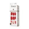 KISS imPRESS Press-On Manicure Fake Nails – Adore You, Short, Square, Red, Easy Press On, Chip Proof, Smudge Proof, Waterproof, No Dry Time, Comfortable & Secure, Super Hold Adhesive | 30 Count