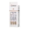 KISS imPRESS Press-On Manicure, Nail Kit, PureFit Technology, Short Press-On Nails, Square, ‘Flawless’, Includes Prep Pad, Mini Nail File, Cuticle Stick, and 30 Fake Nails Purple and Silver(Knock Out)