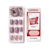 KISS imPRESS Press-On Manicure, Nail Kit, PureFit Technology, Short Press-On Nails, Square, ‘Flawless’, Includes Prep Pad, Mini Nail File, Cuticle Stick, and 30 Fake Nails Purple and Silver(Flawless)