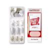 KISS imPRESS Press-On Manicure, Nail Kit, PureFit Technology, Short Press-On Nails, Square, ‘Flawless’, Includes Prep Pad, Mini Nail File, Cuticle Stick, and 30 Fake Nails Purple and Silver(Knock Out)