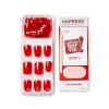 KISS imPRESS Press-On Manicure, Nail Kit, PureFit Technology, Short Press-On Nails, Square, ‘Flawless’, Includes Prep Pad, Mini Nail File, Cuticle Stick, and 30 Fake Nails Purple and Silver(Kill Heels)