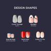 KISS imPRESS Press-On Manicure, Nail Kit, PureFit Technology, Short Press-On Nails, Square, ‘Flawless’, Includes Prep Pad, Mini Nail File, Cuticle Stick, and 30 Fake Nails Purple and Silver(Miracle)