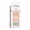 KISS imPRESS Press-On Manicure, Nail Kit, PureFit Technology, Short Press-On Nails, ‘Time Slip’, Includes Prep Pad, Mini Nail File, Cuticle Stick, and 30 Fake Nails