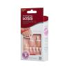 Kiss Everlasting French Nail Manicure, Chip-Free, Flexi-Fit Technology, Real Short, “String of Pearls”, Nail Kit with Pink Nail Glue (Net Wt. 2g / 0.07oz), Mini File, Manicure Stick, and 28 Fake Nails(1 Count (Pack of 96))