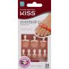 Kiss Everlasting French Nail Manicure, Chip-Free, Flexi-Fit Technology, Real Short, “String of Pearls”, Nail Kit with Pink Nail Glue (Net Wt. 2g / 0.07oz), Mini File, Manicure Stick, and 28 Fake Nails(1 Count (Pack of 96))